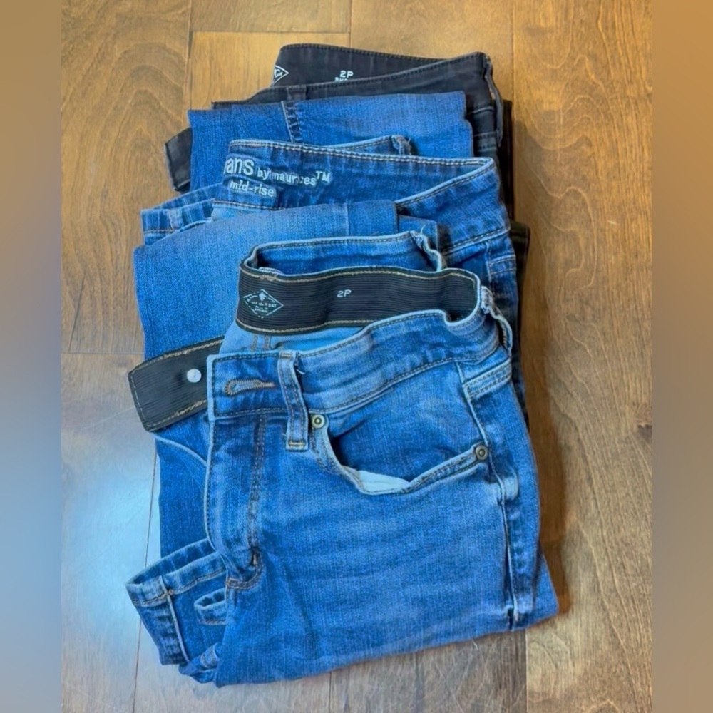 St. John's Bay/Maurice Size 2 Women's Blue and Black Jeans